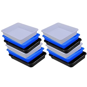 wonder homeware exel small tray heavy quality for homeampstorageorganization set of 12 pcs tray 2 ltr white blue black