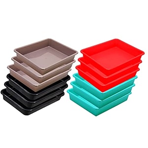wonder homeware exel small tray heavy quality for homeampstorageorganization set of 12 pcs tray 2 ltr red green choco black