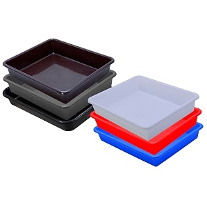 wonder homeware exel small tray heavy quality set of 6 pcs 2 ltr blue yellow color white red blue brown grey black