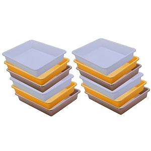 wonder homeware exel small tray heavy quality for homeampstorageorganization set of 12 pcs tray 2 ltr white yellow choco