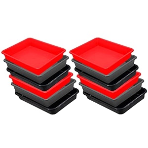 wonder homeware exel small tray heavy quality for homeampstorageorganization set of 12 pcs tray 2 ltr red grey black