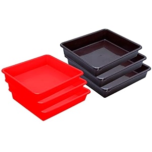 wonder homeware exel small tray heavy quality set of 6 pcs 2 ltr blue yellow color red brown