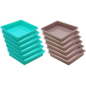 wonder homeware exel small tray heavy quality for homeampstorageorganization set of 12 pcs tray 2 ltr green choco