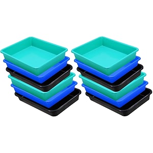 wonder homeware exel small tray heavy quality for homeampstorageorganization set of 12 pcs tray 2 ltr green blue black