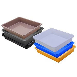 wonder homeware exel small tray heavy quality set of 6 pcs 2 ltr blue yellow color white blue yellow choco grey black