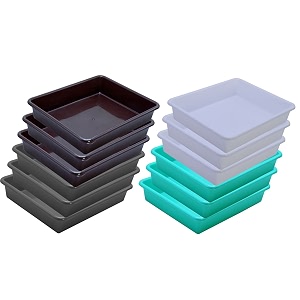 wonder homeware exel small tray heavy quality for homeampstorageorganization set of 12 pcs tray 2 ltr white green brown grey