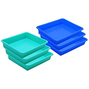 wonder homeware exel small tray heavy quality set of 6 pcs 2 ltr blue yellow color green blue