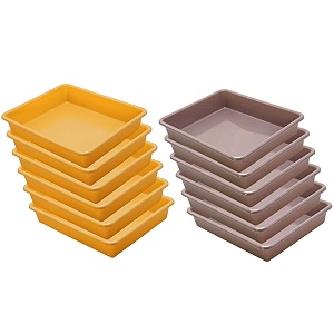 wonder homeware exel small tray heavy quality for homeampstorageorganization set of 12 pcs tray 2 ltr yellow choco