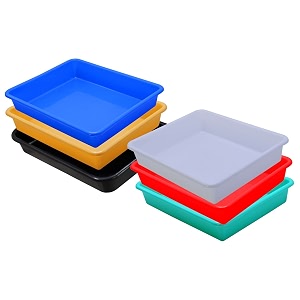 wonder homeware exel small tray heavy quality set of 6 pcs 2 ltr blue yellow color white red green blue yellow black