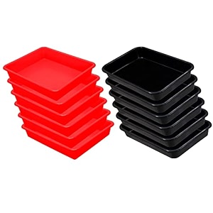 wonder homeware exel small tray heavy quality for homeampstorageorganization set of 12 pcs tray 2 ltr red black