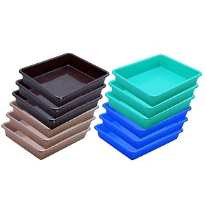 wonder homeware exel small tray heavy quality for homeampstorageorganization set of 12 pcs tray 2 ltr green blue brown choco