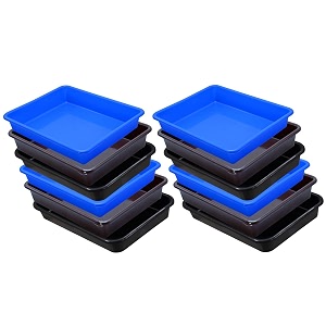 wonder homeware exel small tray heavy quality for homeampstorageorganization set of 12 pcs tray 2 ltr blue brown black