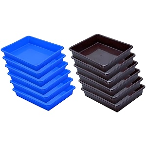 wonder homeware exel small tray heavy quality for homeampstorageorganization set of 12 pcs tray 2 ltr blue brown