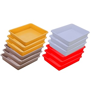 wonder homeware exel small tray heavy quality for homeampstorageorganization set of 12 pcs tray 2 ltr white red yellow choco