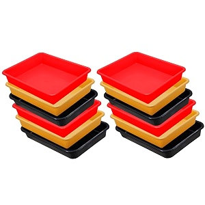 wonder homeware exel small tray heavy quality for homeampstorageorganization set of 12 pcs tray 2 ltr red yellow black