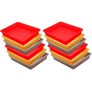 wonder homeware exel small tray heavy quality for homeampstorageorganization set of 12 pcs tray 2 ltr red yellow choco