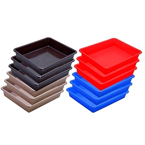 wonder homeware exel small tray heavy quality for homeampstorageorganization set of 12 pcs tray 2 ltr red blue brown choco