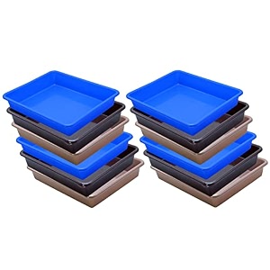 wonder homeware exel small tray heavy quality for homeampstorageorganization set of 12 pcs tray 2 ltr blue brown choco