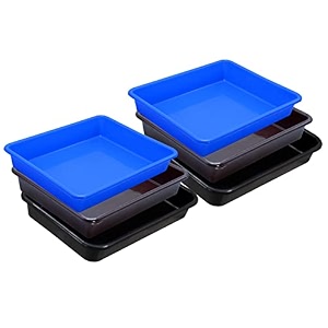 wonder homeware exel small tray heavy quality set of 6 pcs 2 ltr blue yellow color blue brown black