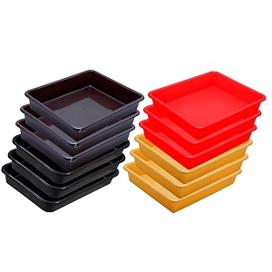wonder homeware exel small tray heavy quality for homeampstorageorganization set of 12 pcs tray 2 ltr red yellow brown black