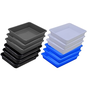 wonder homeware exel small tray heavy quality for homeampstorageorganization set of 12 pcs tray 2 ltr white blue grey black