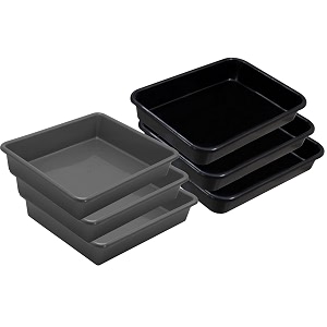 wonder homeware exel small tray heavy quality set of 6 pcs 2 ltr blue yellow color grey black