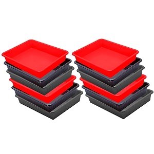 wonder homeware exel small tray heavy quality for homeampstorageorganization set of 12 pcs tray 2 ltr red brown grey