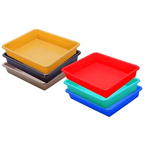 wonder homeware exel small tray heavy quality set of 6 pcs 2 ltr blue yellow color red green blue yellow brown choco