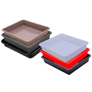 wonder homeware exel small tray heavy quality set of 6 pcs 2 ltr blue yellow color white red brown choco grey black