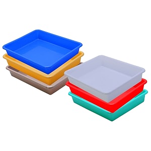 wonder homeware exel small tray heavy quality set of 6 pcs 2 ltr blue yellow color white red green blue yellow choco