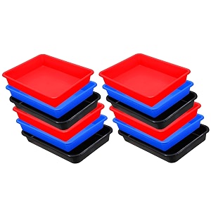 wonder homeware exel small tray heavy quality for homeampstorageorganization set of 12 pcs tray 2 ltr red blue black