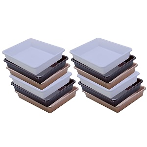 wonder homeware exel small tray heavy quality for homeampstorageorganization set of 12 pcs tray 2 ltr white brown choco