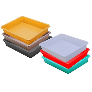wonder homeware exel small tray heavy quality set of 6 pcs 2 ltr blue yellow color white red green yellow choco grey