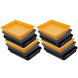 wonder homeware exel small tray heavy quality for homeampstorageorganization set of 12 pcs tray 2 ltr yellow grey black