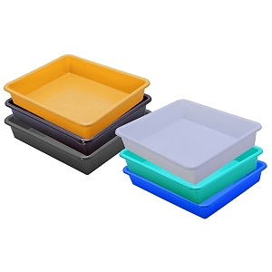wonder homeware exel small tray heavy quality set of 6 pcs 2 ltr blue yellow color white green blue yellow brown grey