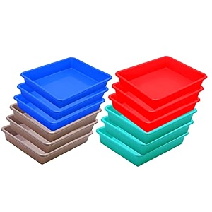 wonder homeware exel small tray heavy quality for homeampstorageorganization set of 12 pcs tray 2 ltr red green blue choco