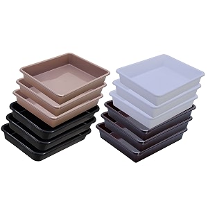 wonder homeware exel small tray heavy quality for homeampstorageorganization set of 12 pcs tray 2 ltr white brown choco black