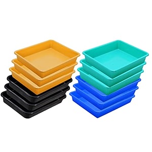 wonder homeware exel small tray heavy quality for homeampstorageorganization set of 12 pcs tray 2 ltr green blue yellow black