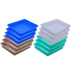wonder homeware exel small tray heavy quality for homeampstorageorganization set of 12 pcs tray 2 ltr white green blue choco