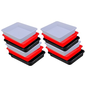 wonder homeware exel small tray heavy quality for homeampstorageorganization set of 12 pcs tray 2 ltr white red black