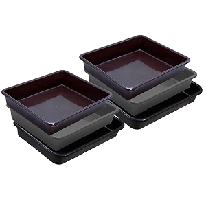 wonder homeware exel small tray heavy quality set of 6 pcs 2 ltr blue yellow color brown grey black