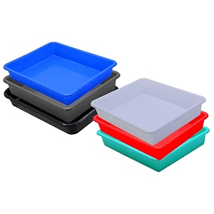 wonder homeware exel small tray heavy quality set of 6 pcs 2 ltr blue yellow color white red green blue grey black