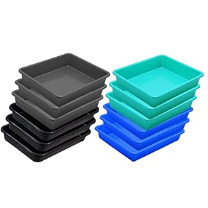 wonder homeware exel small tray heavy quality for homeampstorageorganization set of 12 pcs tray 2 ltr green blue grey black