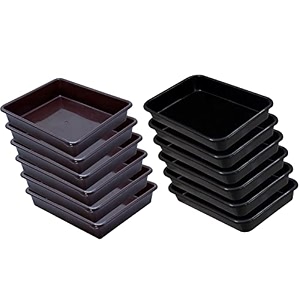 wonder homeware exel small tray heavy quality for homeampstorageorganization set of 12 pcs tray 2 ltr brown black