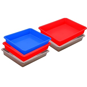 wonder homeware exel small tray heavy quality set of 6 pcs 2 ltr blue yellow color red blue choco