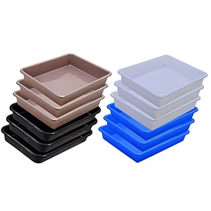 wonder homeware exel small tray heavy quality for homeampstorageorganization set of 12 pcs tray 2 ltr white blue choco black