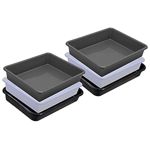 wonder homeware exel small tray heavy quality set of 6 pcs 2 ltr blue yellow color white grey black