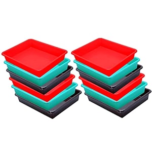 wonder homeware exel small tray heavy quality for homeampstorageorganization set of 12 pcs tray 2 ltr red green brown