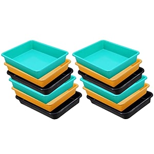 wonder homeware exel small tray heavy quality for homeampstorageorganization set of 12 pcs tray 2 ltr green yellow black