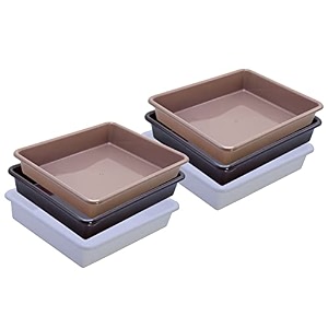 wonder homeware exel small tray heavy quality set of 6 pcs 2 ltr blue yellow color white brown choco